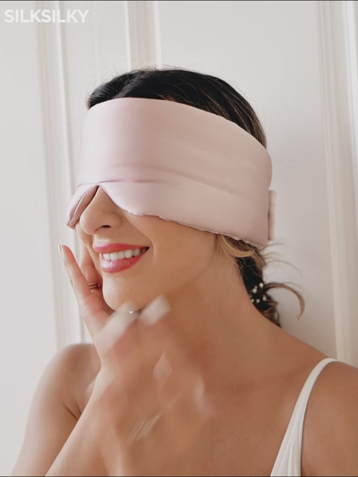 SilkSilky-IT 19Momme Seta pura Eye Mask video 001