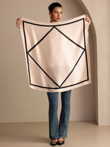 [Quadrato Beige] SilkSilky-IT Sciarpa 004