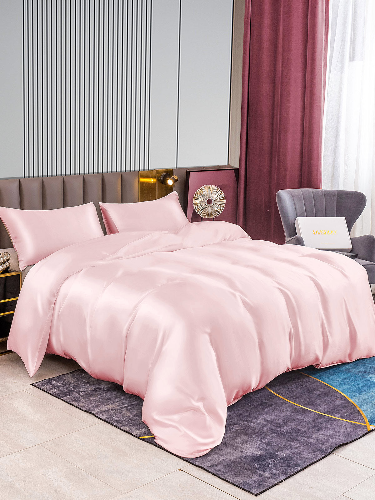 [Rosa] SilkSilky-IT 22Momme Seta pura Bedding Set 003