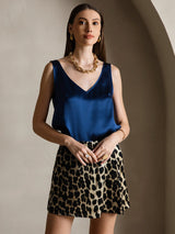 [Blu Scuro] SilkSilky-IT Sleeveless V Neck Cami 001