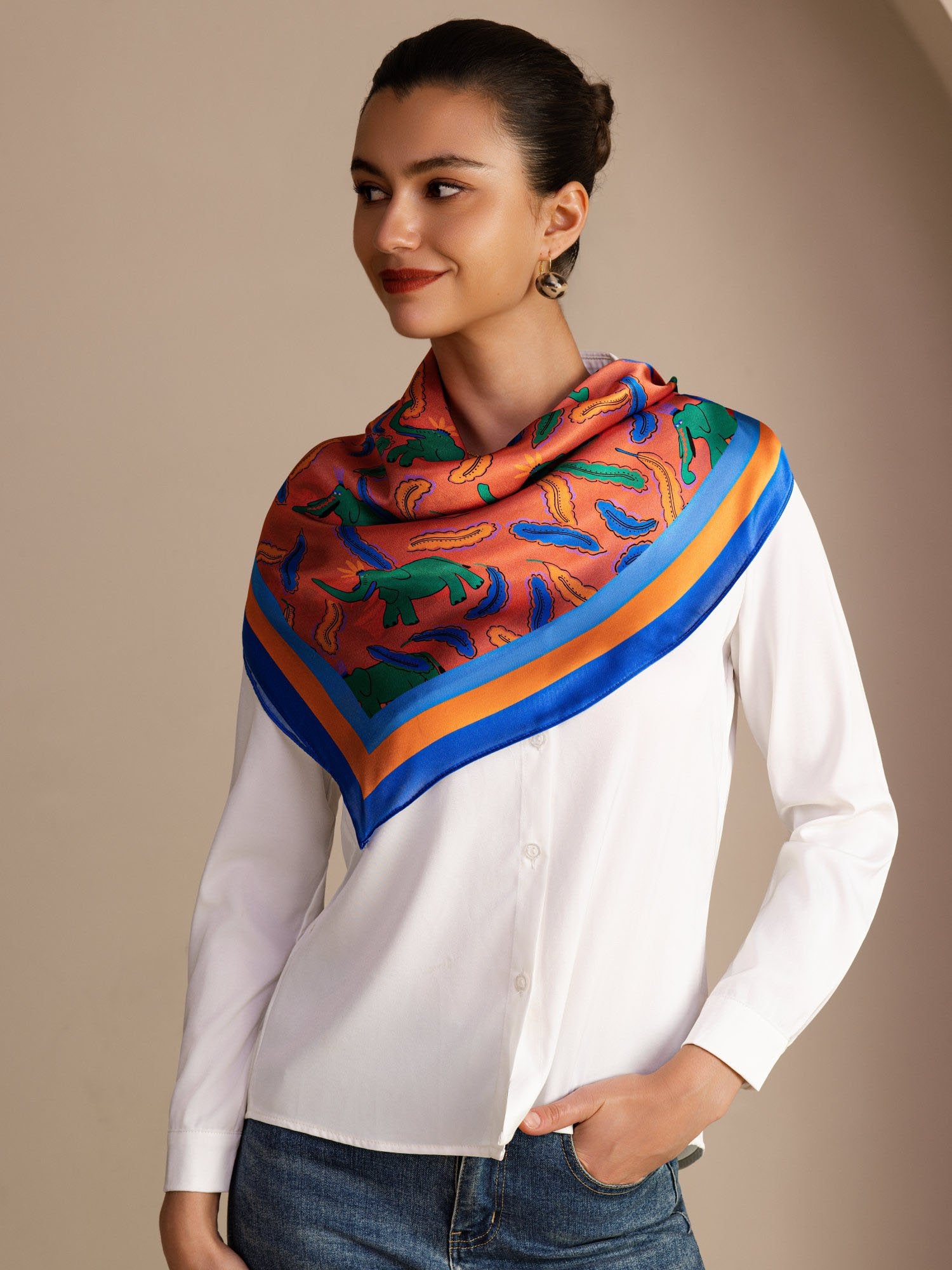 [Elefante Argilla] SilkSilky-IT Scarf 002