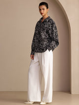 [Onda Nera] SilkSilky-IT Long Sleeve Lapel Collar Camicie da donna 006