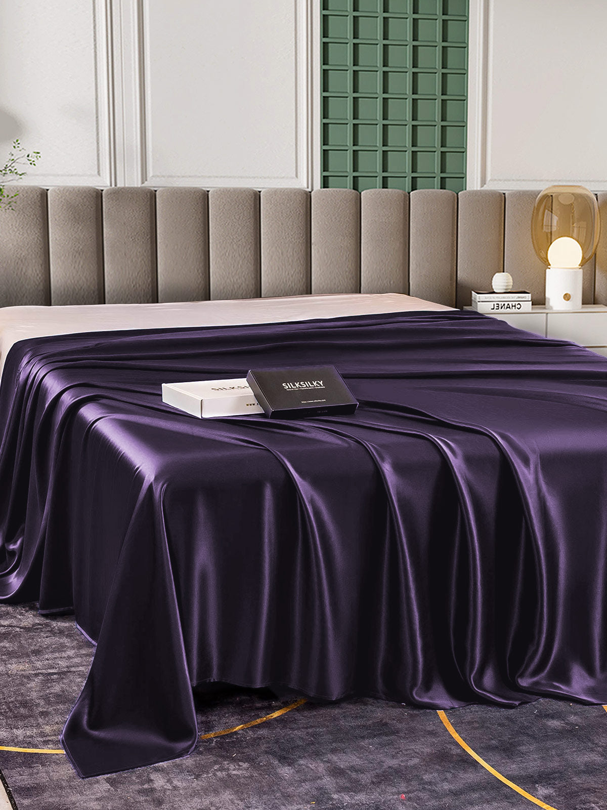 [Viola Scuro] SilkSilky-IT 25Momme Seta pura Sheet 003