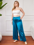 SilkSilky IT Seta pura Plus Size Womens Pants VerdeAcqua 006