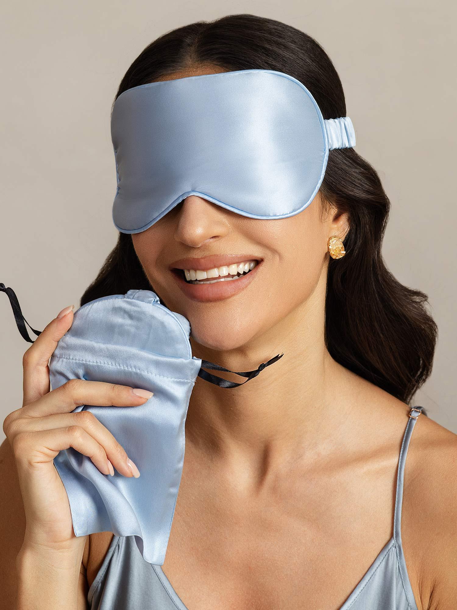 [Azzurro] SilkSilky-IT Seta pura Eye Mask 001
