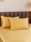 SilkSilky-IT 19Momme Seta pura Pillowcase Champagne 006