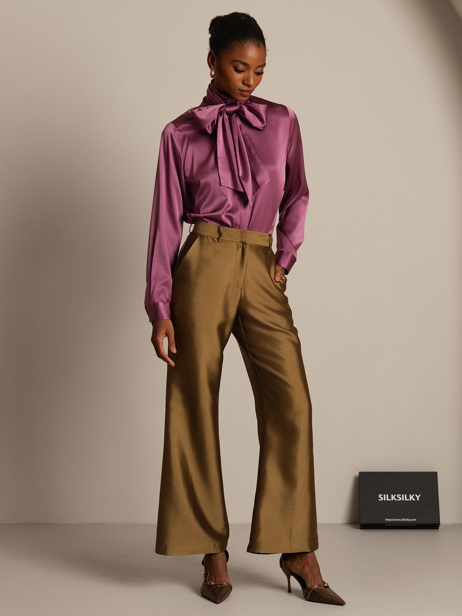 [Bronzo] SilkSilky-IT 32Momme Seta Womens Pants 003,