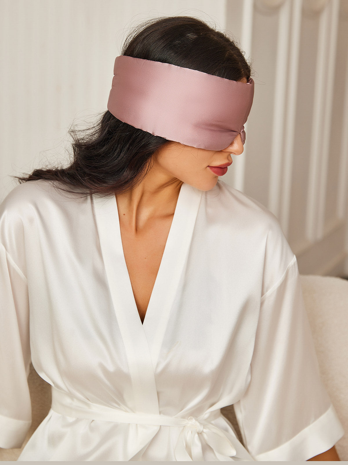 [Malva Pallido] SilkSilky-IT 19Momme Seta pura Eye Mask 003