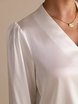 [Bianco] SilkSilky-IT Long Sleeve Blouse 004