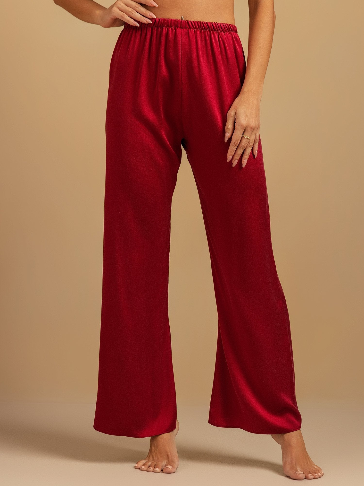 [Vino] SilkSilky-IT 19Momme Seta Womens Sleep Bottoms 003,