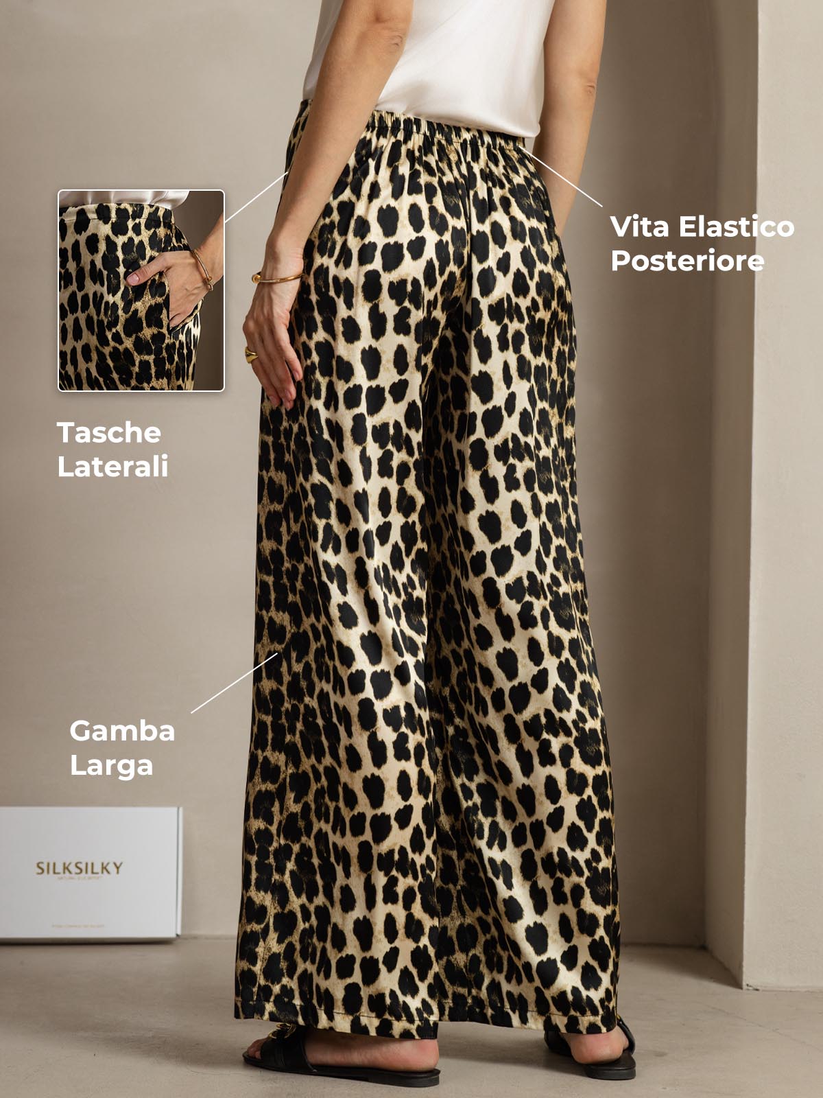 [Leopardo] SilkSilky-IT 19Momme Seta Womens Pants 001