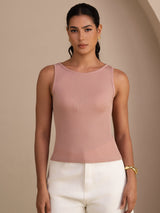 [Rosa] SilkSilky-IT Sleeveless Round Neck Cami 003