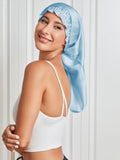 SilkSilky IT Seta pura Sleep Cap Azzurro 004