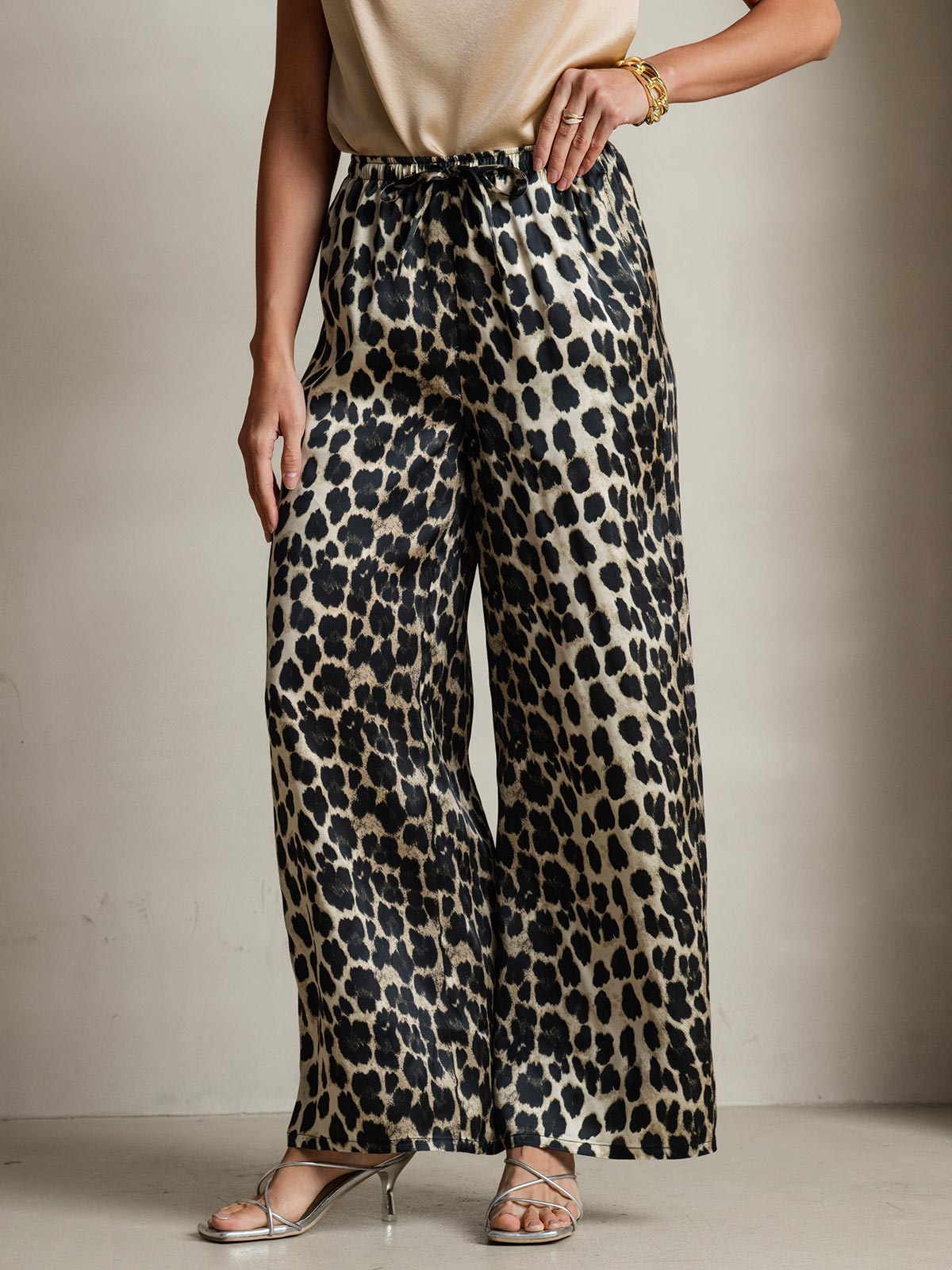 [Leopardo] SilkSilky-IT Seta pura Womens Pants 008