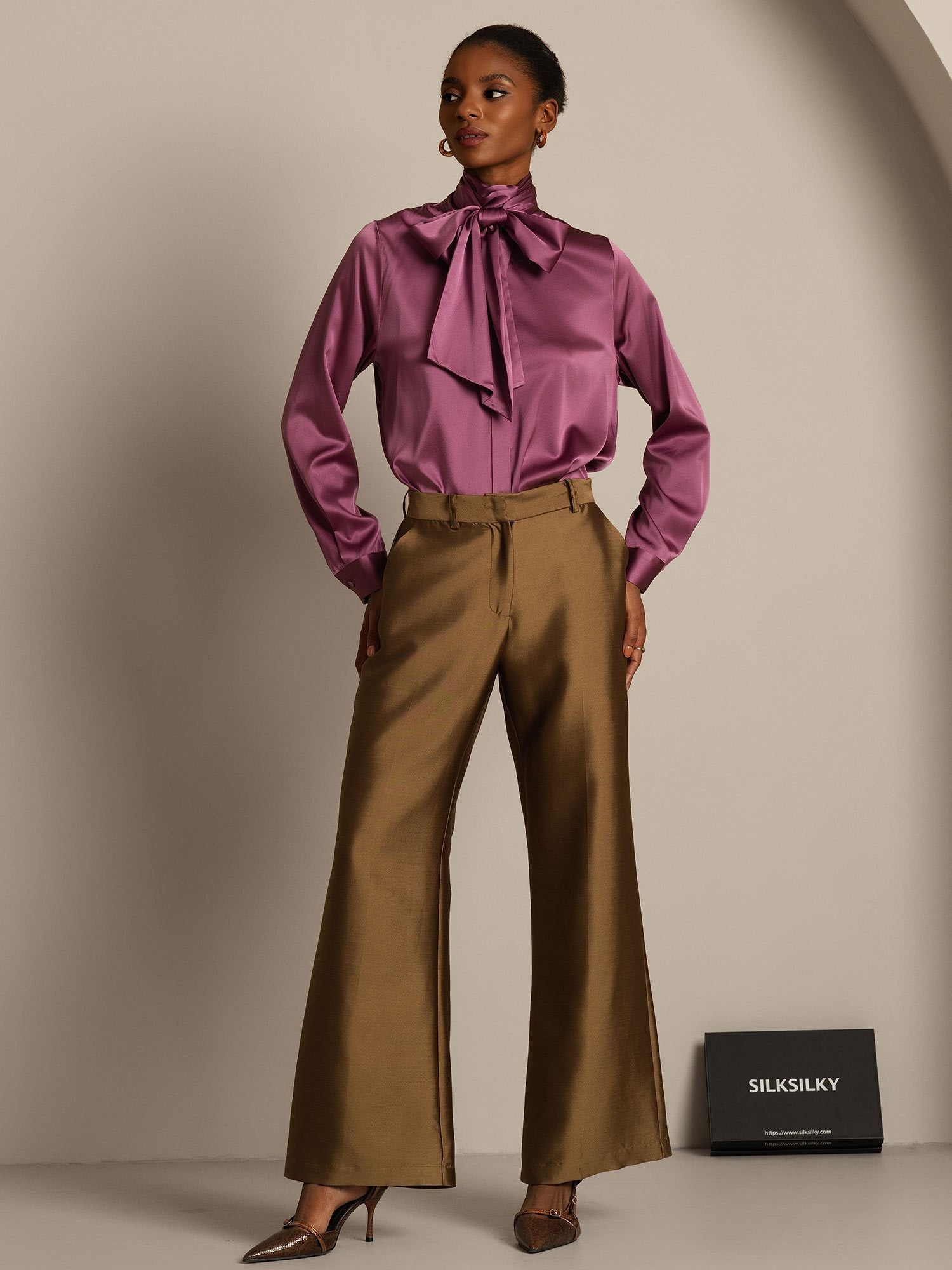 [Bronzo] SilkSilky-IT 32Momme Seta Womens Pants 006,