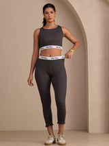 [Grigio] SilkSilky-IT Sleeveless Crew Neck Women's Outfit Sets 007