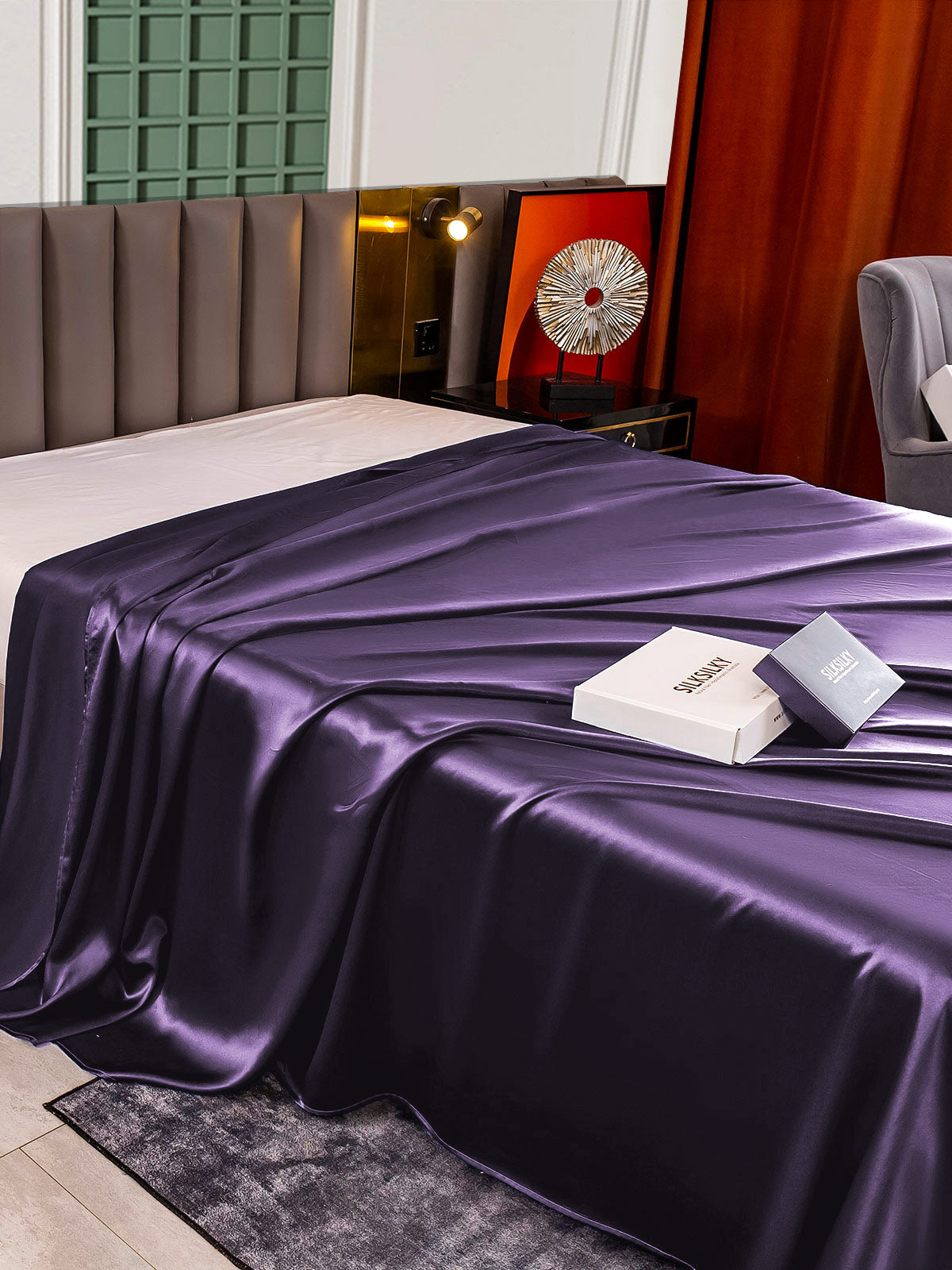 [Viola Scuro] SilkSilky-IT 25Momme Seta pura Sheet 004