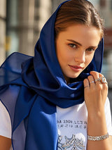[Blu Scuro] SilkSilky-IT Sciarpa 003