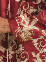 [Drago Vino] SilkSilky-IT Long Sleeve Lapel Collar Pigiami da uomo 006