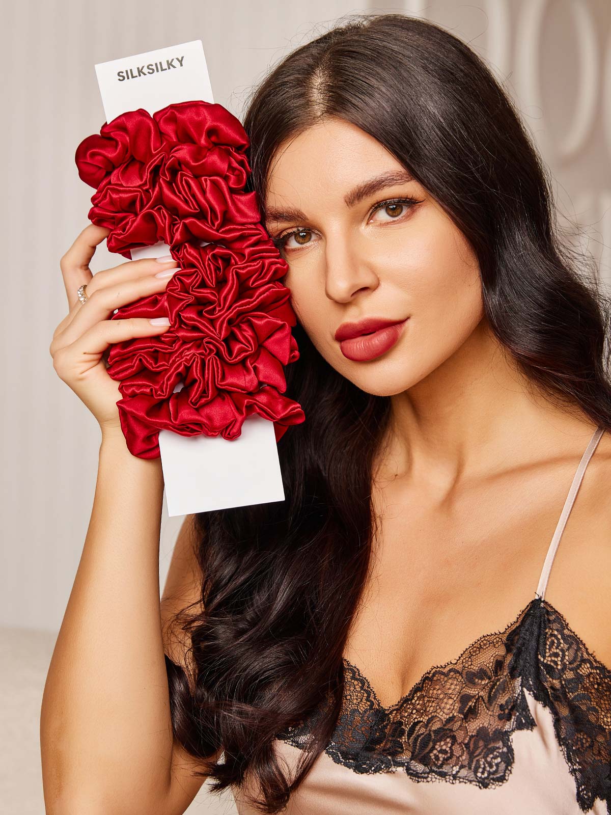 [Vino] SilkSilky-IT 19Momme Seta pura Scrunchie 001