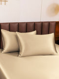 SilkSilky-IT 19Momme Seta pura Pillowcase Beige 001