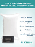 SilkSilky IT 30Momme Seta pura Pillowcase Bianco 002