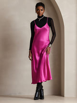 [Rosa Rossa] SilkSilky-IT Sleeveless V Neck Vestiti da donna 004