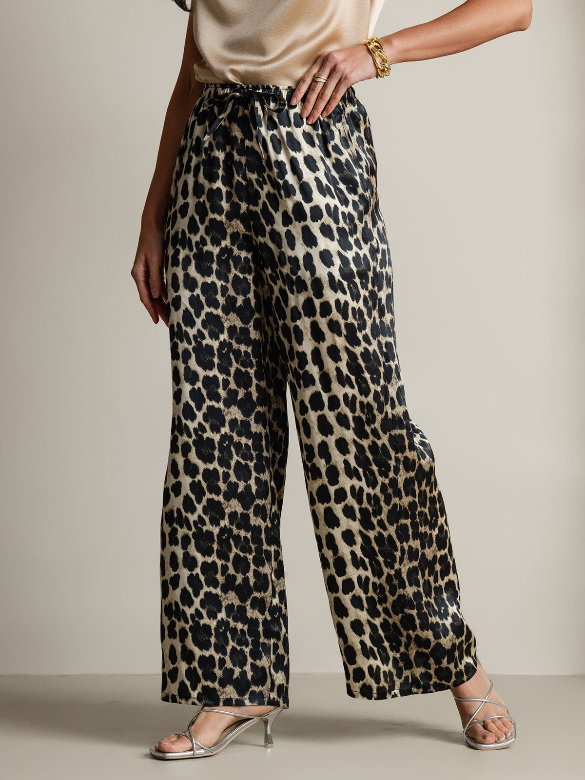 [Leopardo] SilkSilky-IT Seta pura Womens Pants 007