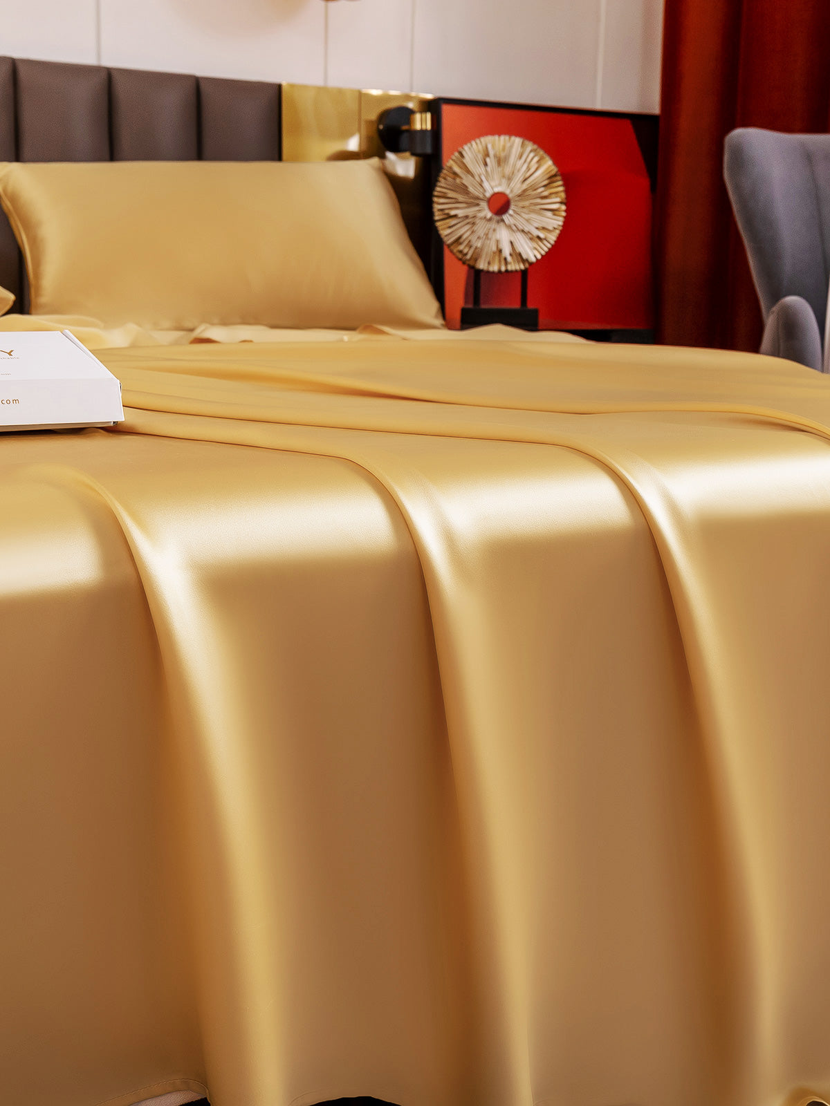 [Champagne] SilkSilky-IT 19Momme Seta pura Bedding Set 003