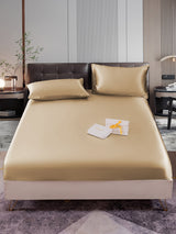 [Beige] SilkSilky-IT 22Momme Set di biancheria da letto 001