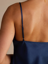 [Blu Scuro] SilkSilky-IT Sleeveless V Neck Cami 004