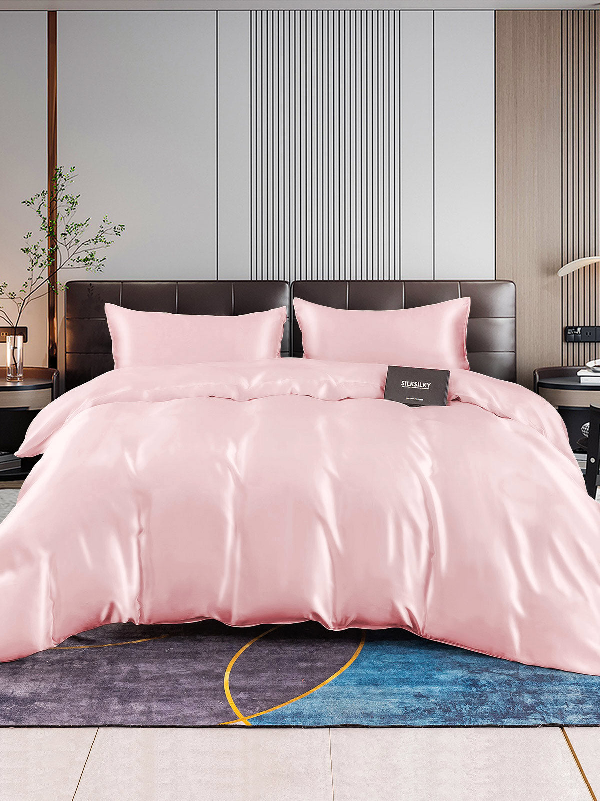 SilkSilky IT 22Momme Seta pura Bedding Set Rosa 001