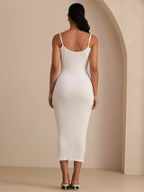 [Bianco] SilkSilky-IT Square Neck Vestiti da donna 002