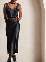 [Nero] SilkSilky-IT Sleeveless Vestiti da donna 007