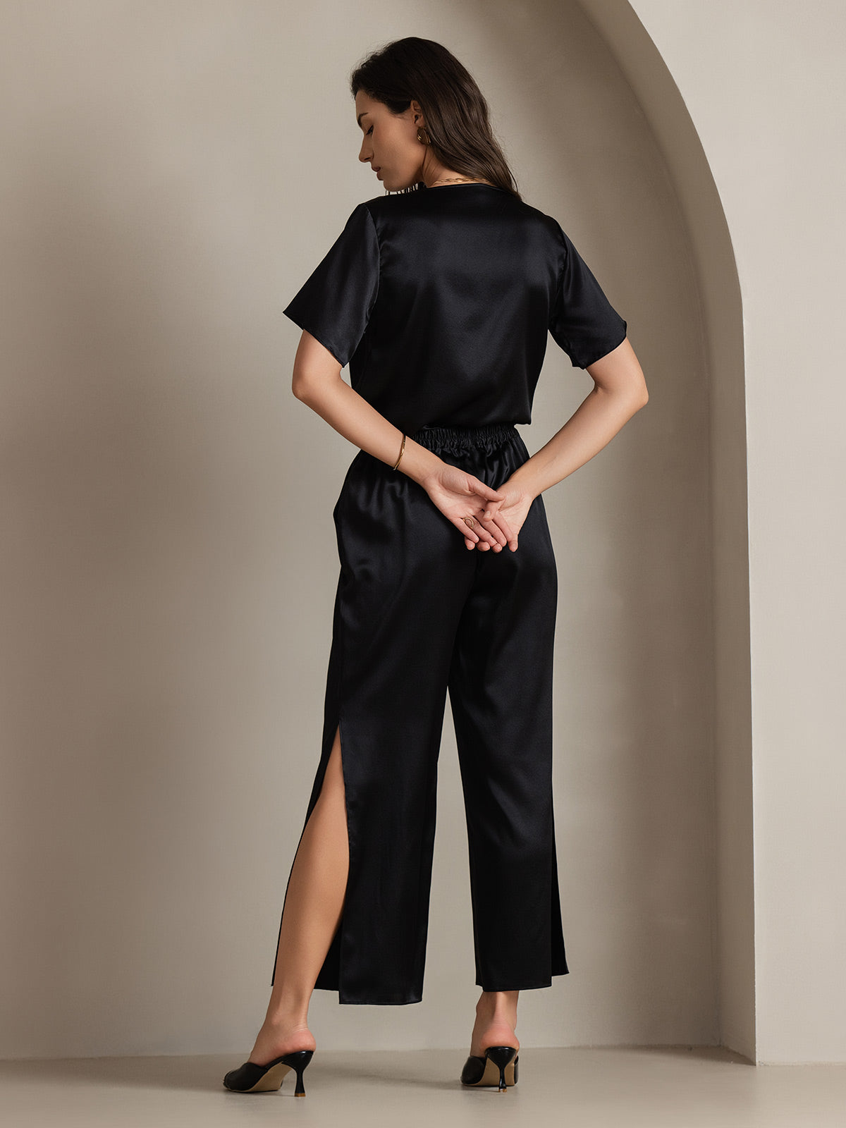 [Nero] SilkSilky-IT 19Momme Seta Womens Pants 002