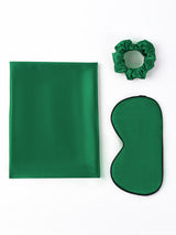 [Verde Scuro] SilkSilky-IT 19Momme Seta pura Pillowcase Set 005