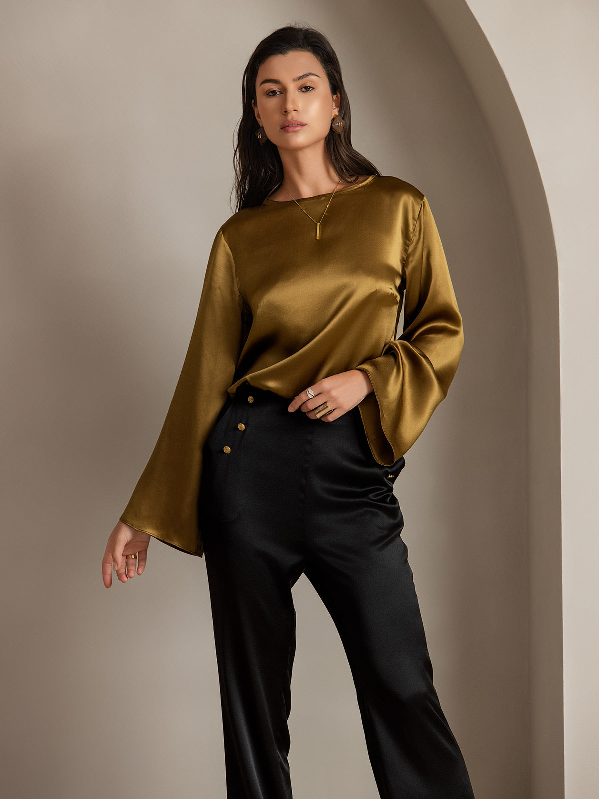 [Nero] SilkSilky-IT 19Momme Seta Womens Pants 008
