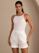 [Bianco] SilkSilky-IT Sleeveless Crew Neck Cami 003