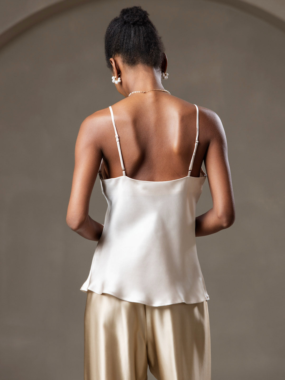 [Beige] SilkSilky-IT Seta pura Camisoles 002