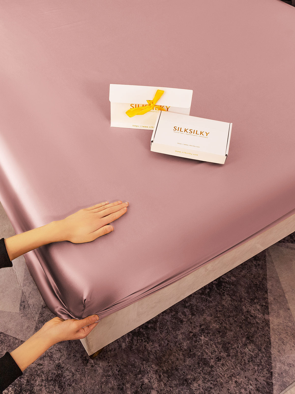 [Malva Pallido] SilkSilky-IT 19Momme Seta pura Sheet 003