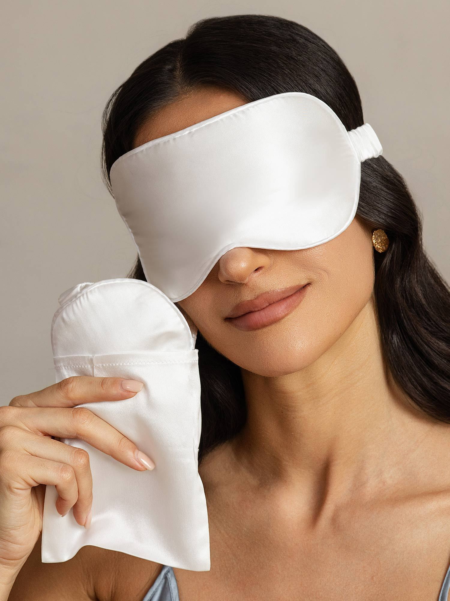 [Bianco] SilkSilky-IT Seta pura Eye Mask 003