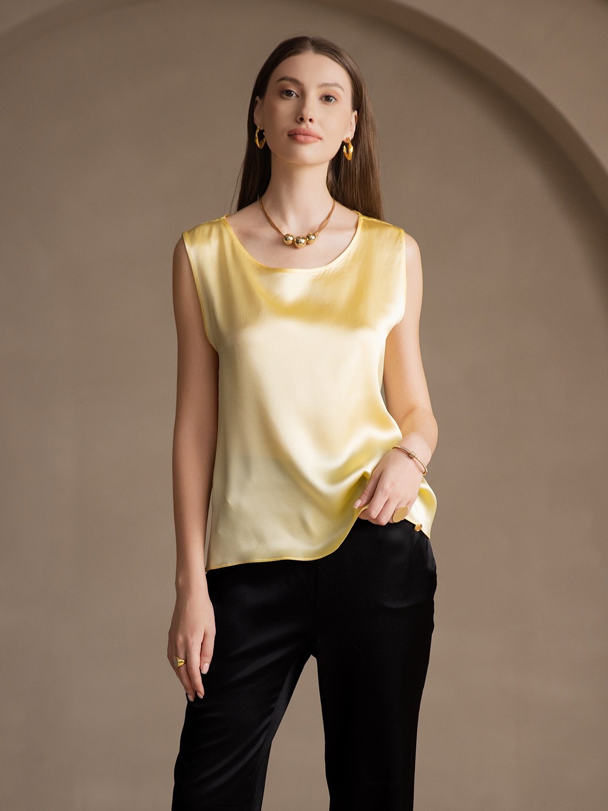 [Giallo Chiaro] SilkSilky-IT 19Momme Seta Camisoles 001