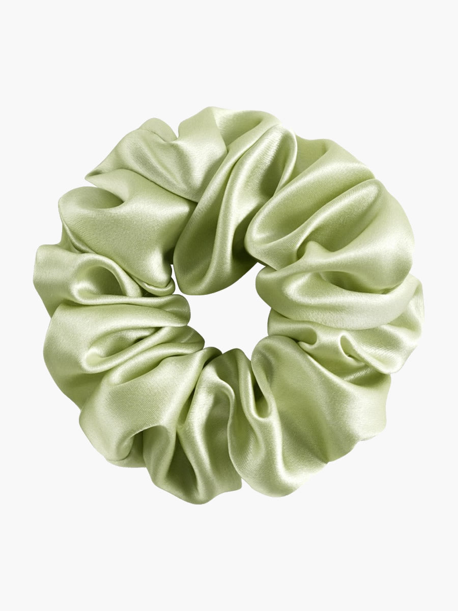 [Verde Chiaro] SilkSilky-IT 19Momme Seta pura Scrunchie 003
