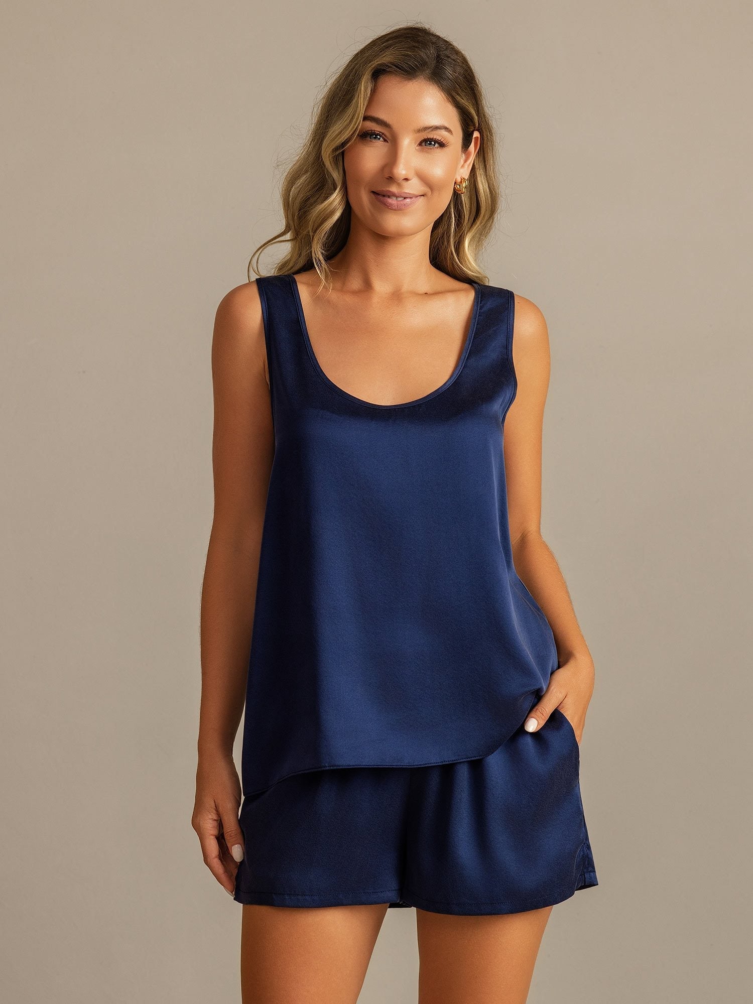 [BluScuro] SilkSilky-IT 19Momme Seta Womens Pajamas 001