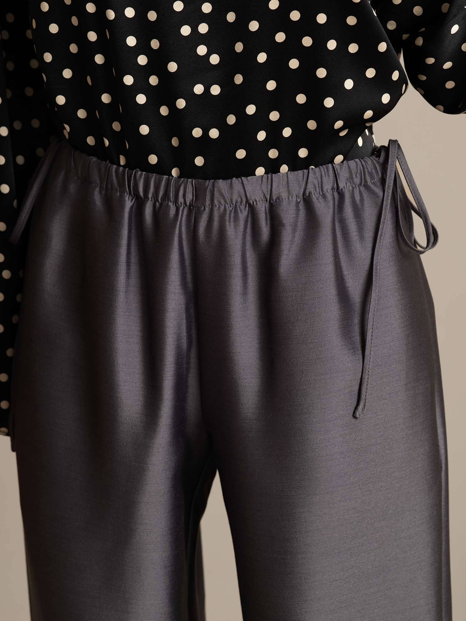 [Grigio] SilkSilky-IT 32Momme Seta Womens Pants 004,