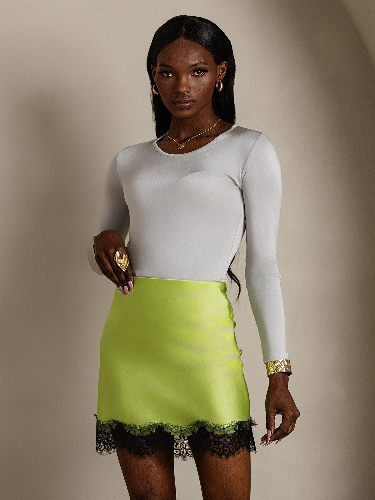 SilkSilky-IT 19Momme Seta Skirt MentaVerde 003