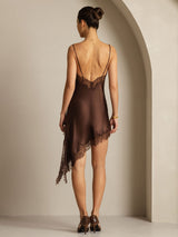 [Marrone] SilkSilky-IT Seta pura Dress 002