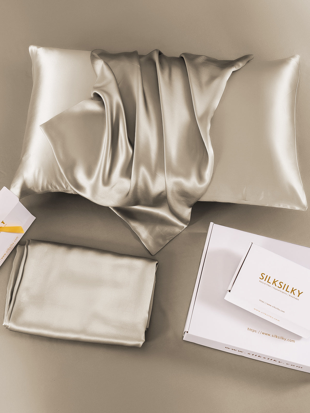 [Cachi] SilkSilky-IT 22Momme Seta pura Pillowcase 003