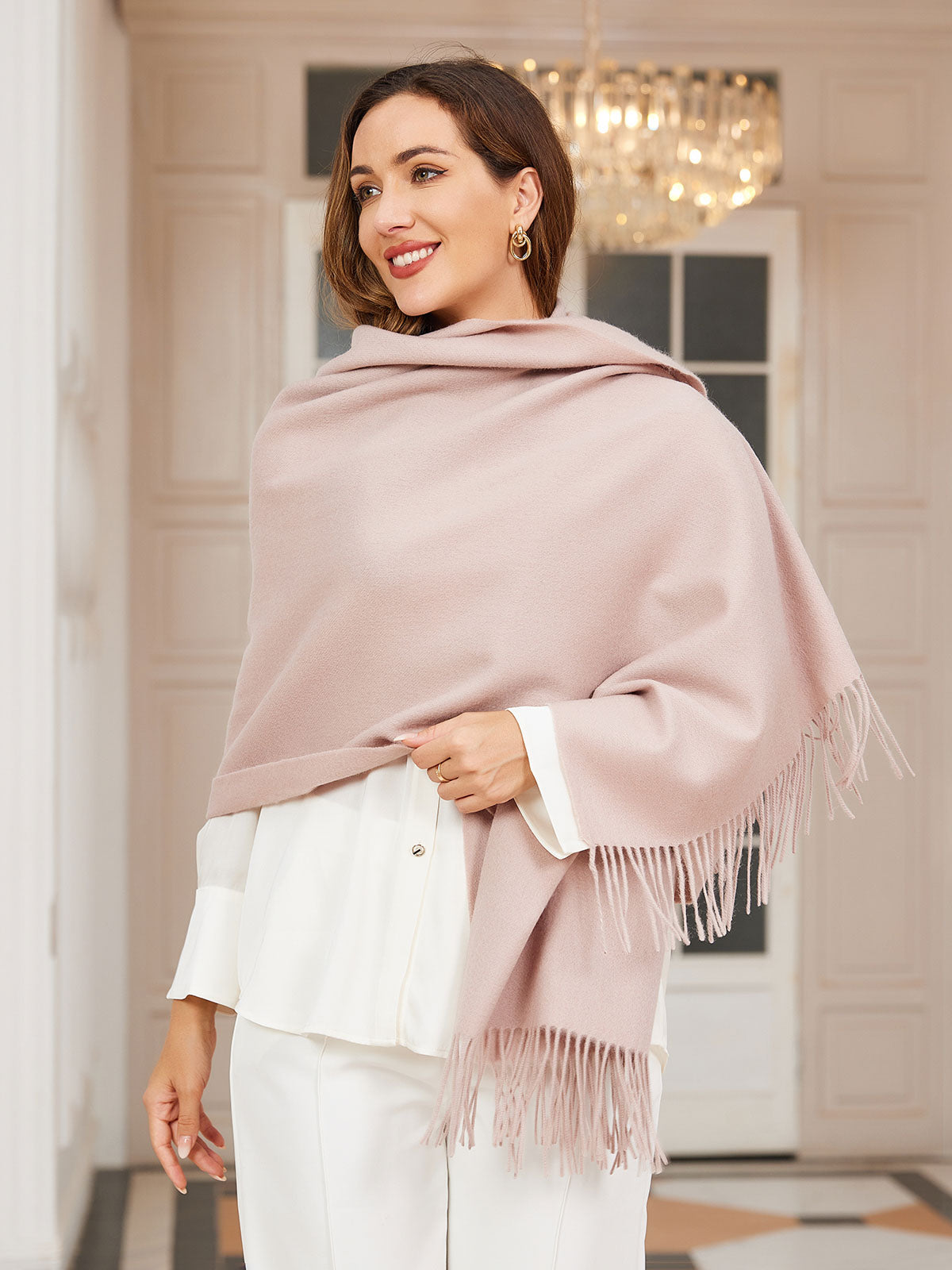 [Beige Chiaro] SilkSilky-IT Lana Scarf 003