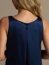 [Blu Scuro] SilkSilky-IT Sleeveless Pigiami da donna 005